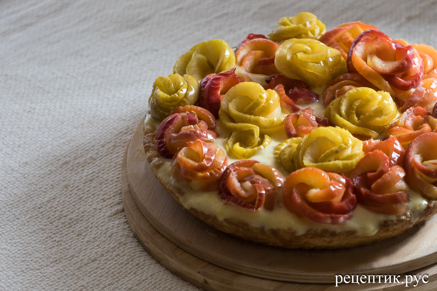 Итальянская кростата — песочный пирог с яблоками и заварным кремом - рецепт с фото, результат