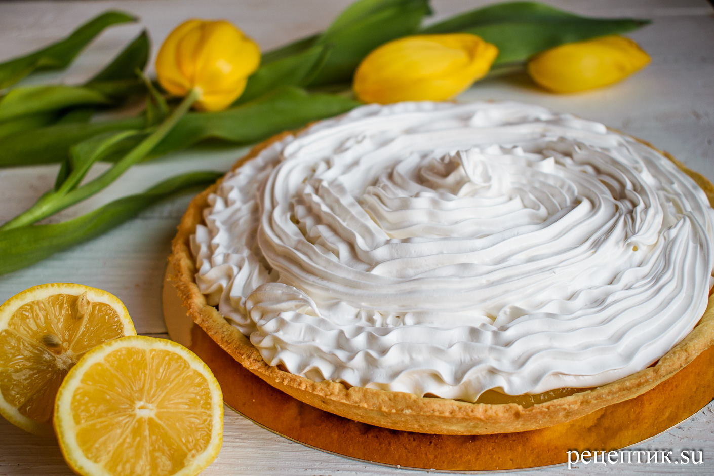 Нежный лимонный пирог с безе - рецепт с фото, результат