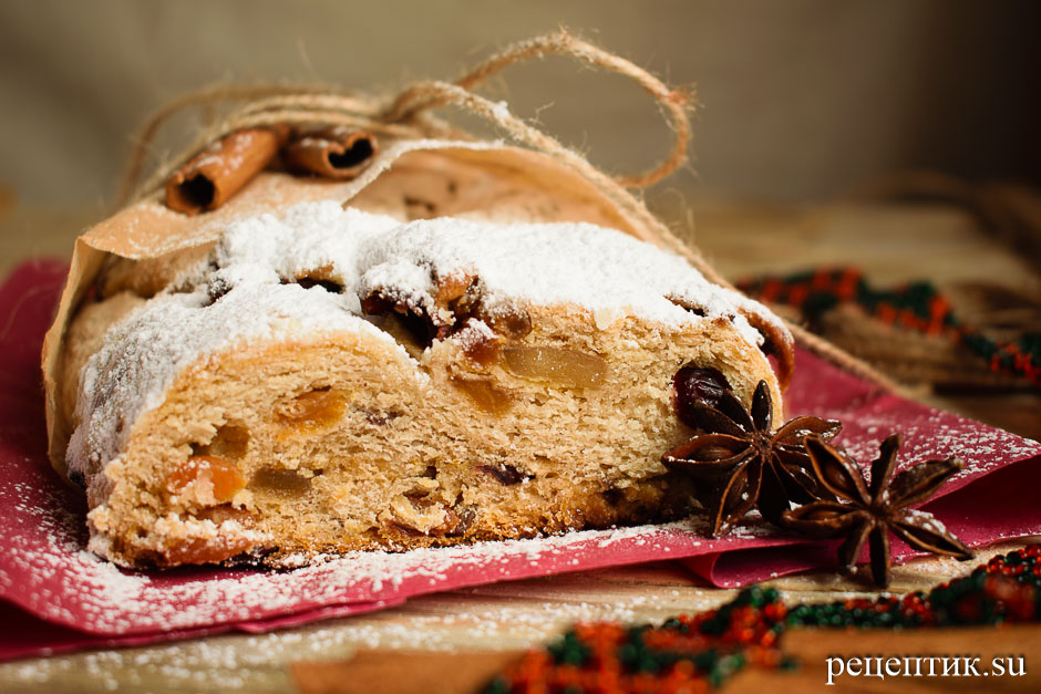 Рождественский штоллен – традиционный немецкий дрожжевой кекс - рецепт с фото, результат